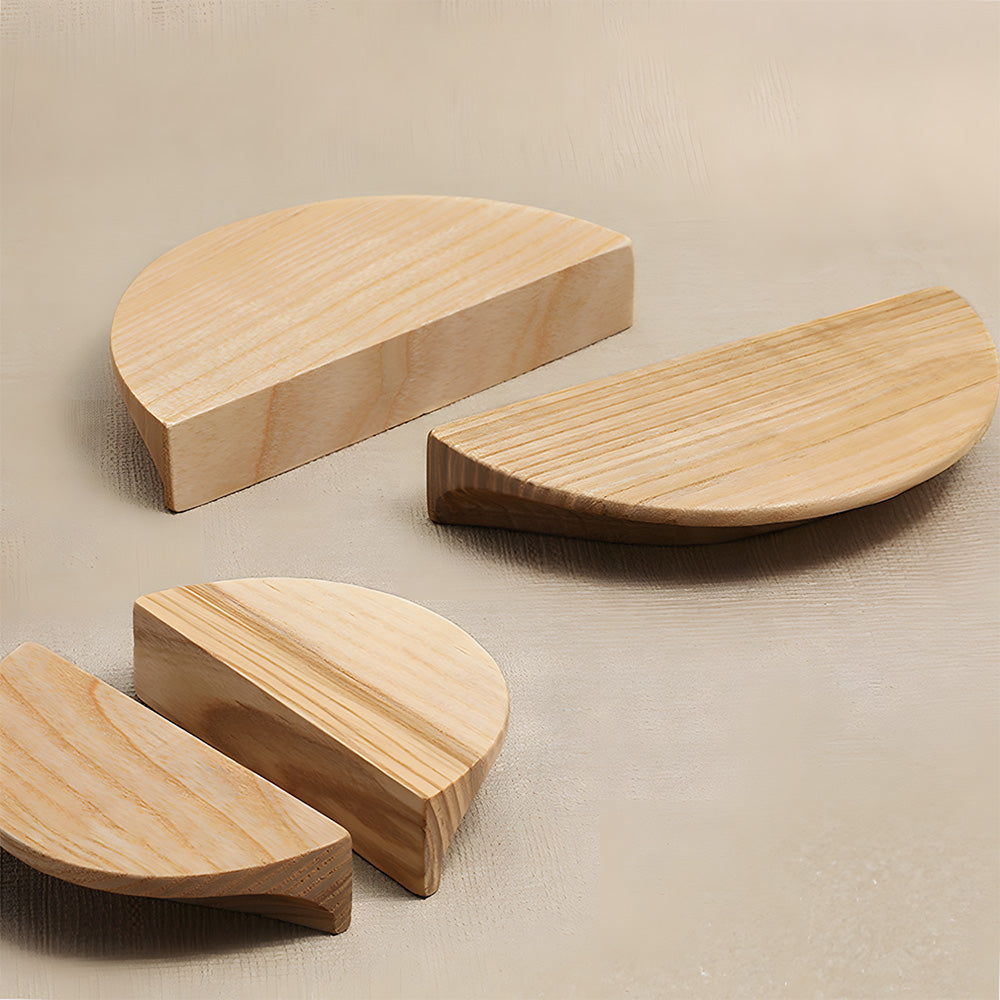 Modern Semi Circle Wood Cabinet Drawer Handles