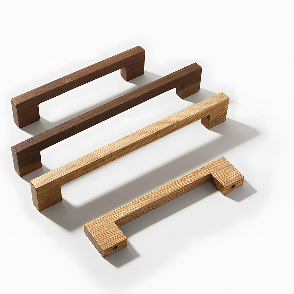 Modern Square Wood Cabinet Drawer Pulls