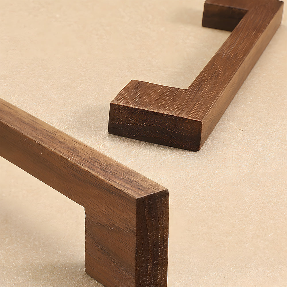 Modern Square Wood Cabinet Drawer Pulls