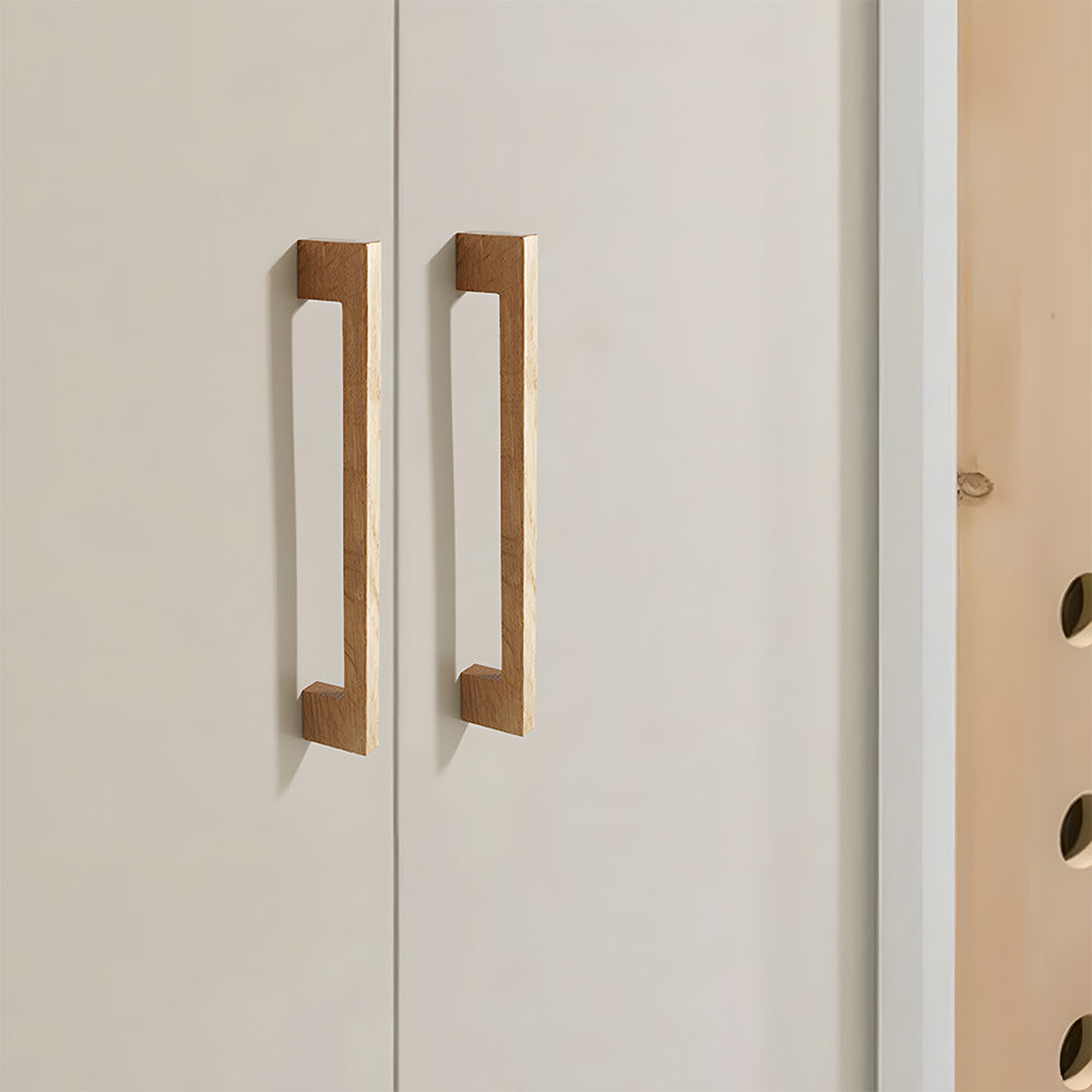 Modern Square Wood Cabinet Drawer Pulls