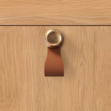 Modern Zinc Alloy Leather Cabinet Drawer Handles and Knobs