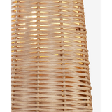 Naida Sconce | Hand-Woven Rattan Coastal Wall Sconce with Aged Brass Pull