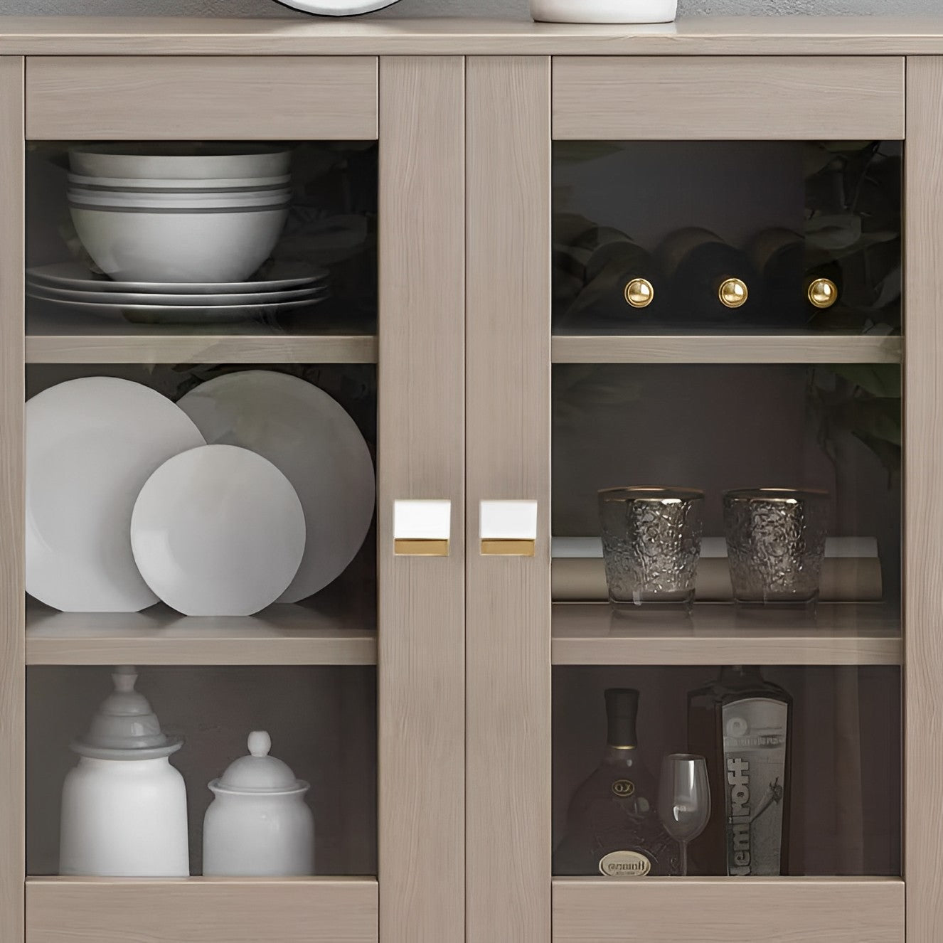 Zinc Alloy Modern Gold Black Chrome Kitchen Handles