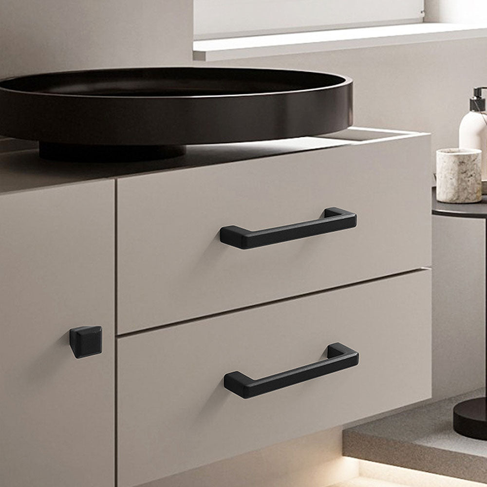 Classic Square Zinc Alloy Kitchen Cabinet Handles and Knobs