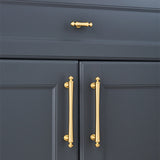 Soild Gold Brass Drawer Pulls Cupboard Cabinet Knobs