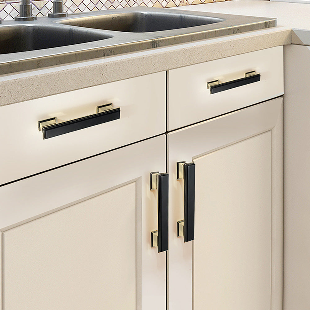 Modern Black Gold  Wardrobe Cabinet Pulls