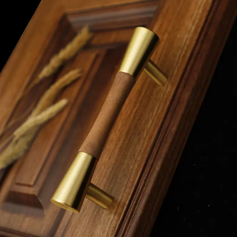 Classical Pure Copper Wood Cabinet Handles