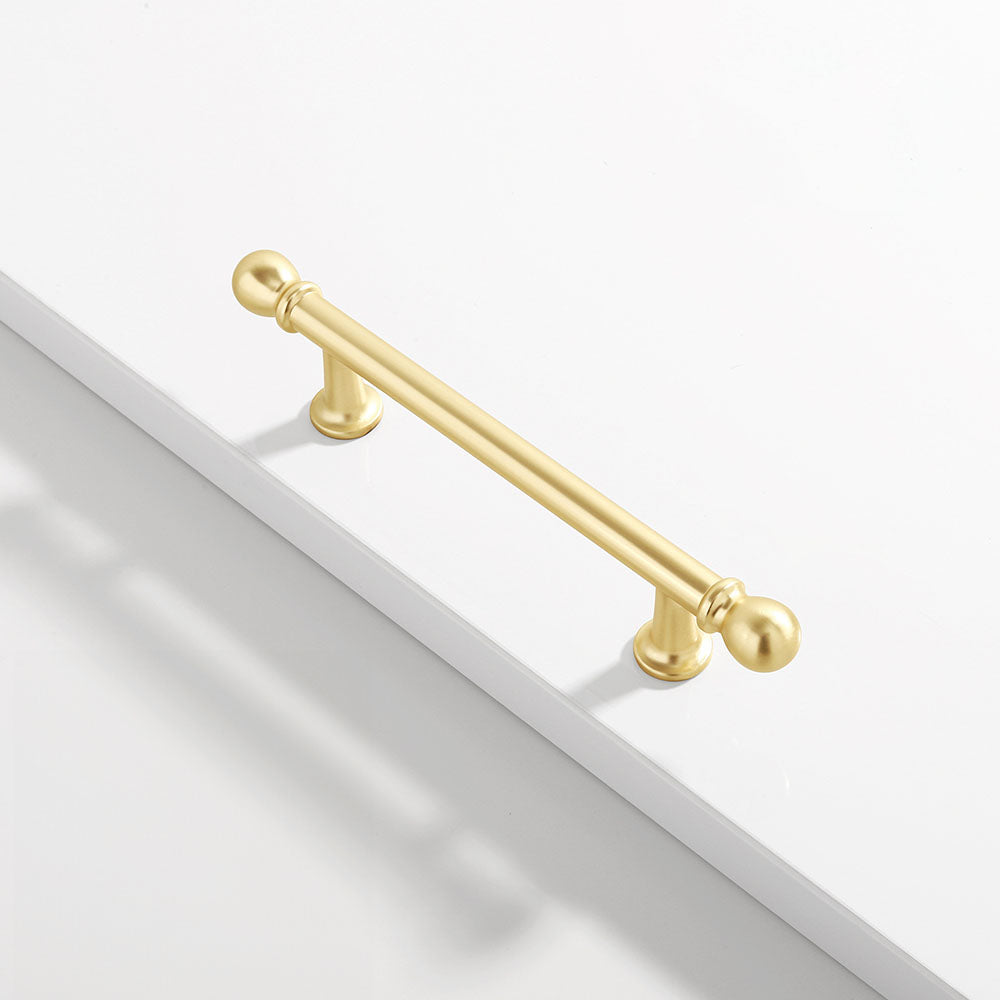Modern Zinc Alloy Gold Brass Drawer Cabinet Handle