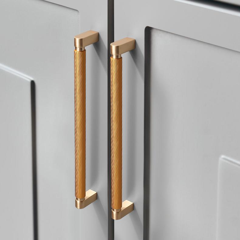 2 Pack Long Two-Color Splicing Aluminum Alloy Cabinet Handles