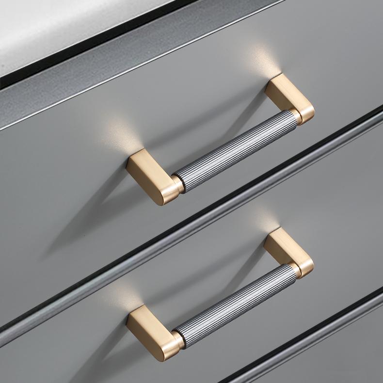 Two-Color Splicing Aluminum Alloy Cabinet Handles