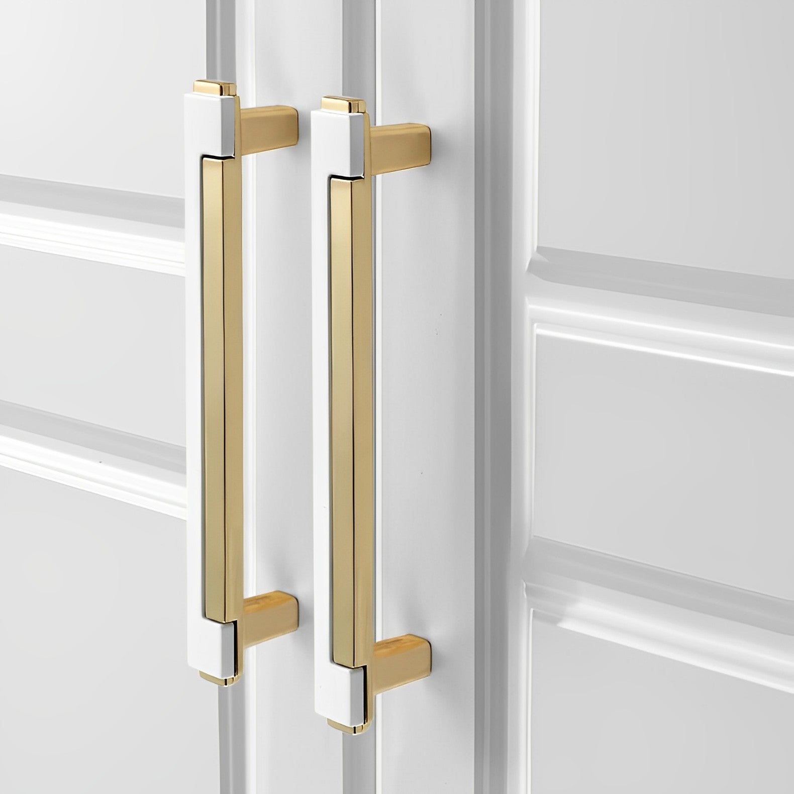Zinc Alloy Modern Gold Black Chrome Kitchen Handles