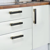 Modern Black Gold  Wardrobe Cabinet Pulls