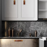 Leather Drawer Pull Knobs Dresser Cupboard Knobs
