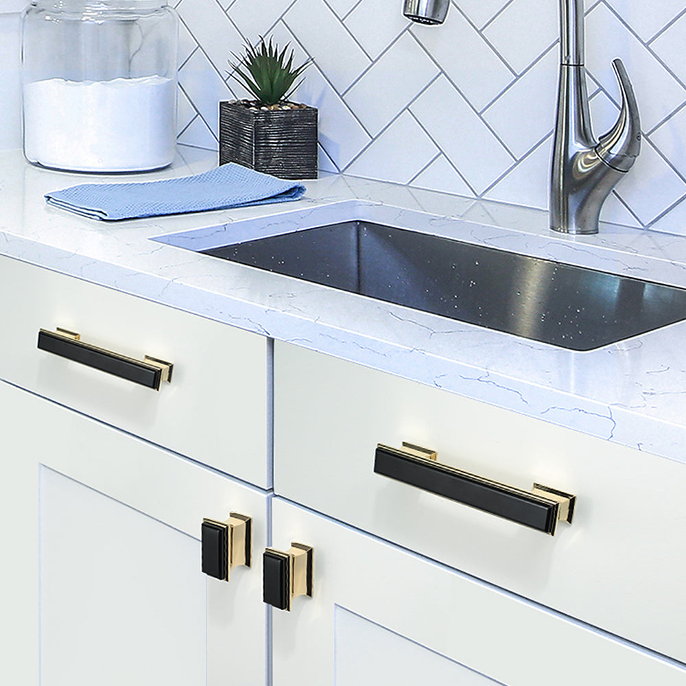 Modern Black Gold  Wardrobe Cabinet Pulls