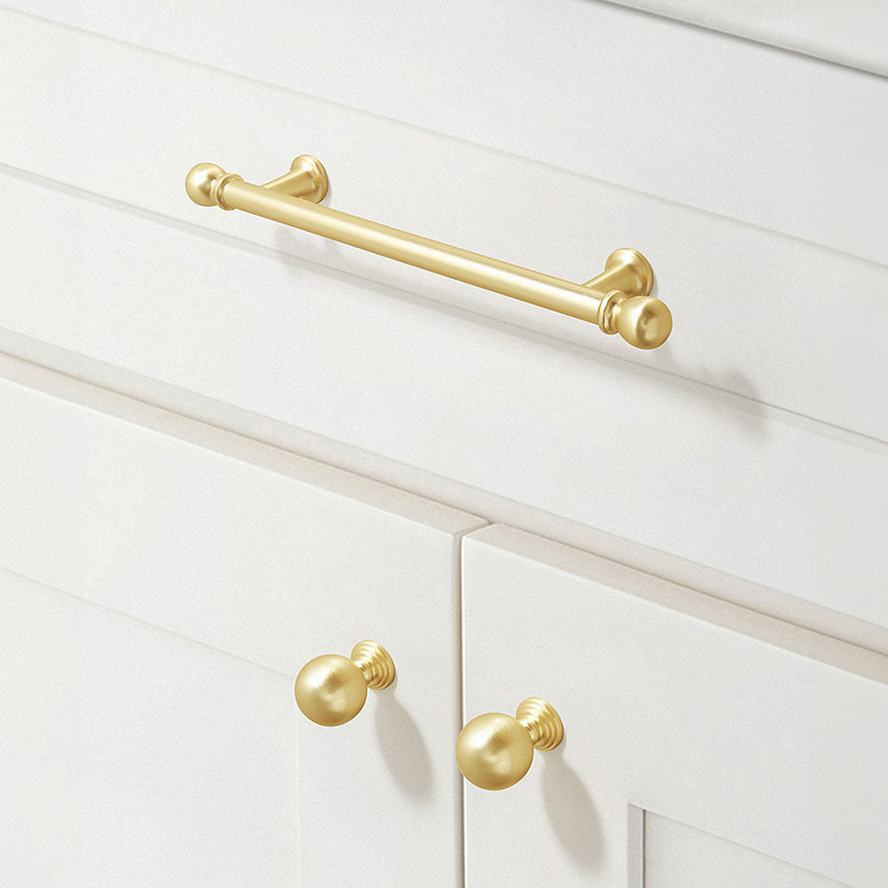 Modern Zinc Alloy Gold Brass Drawer Cabinet Handle