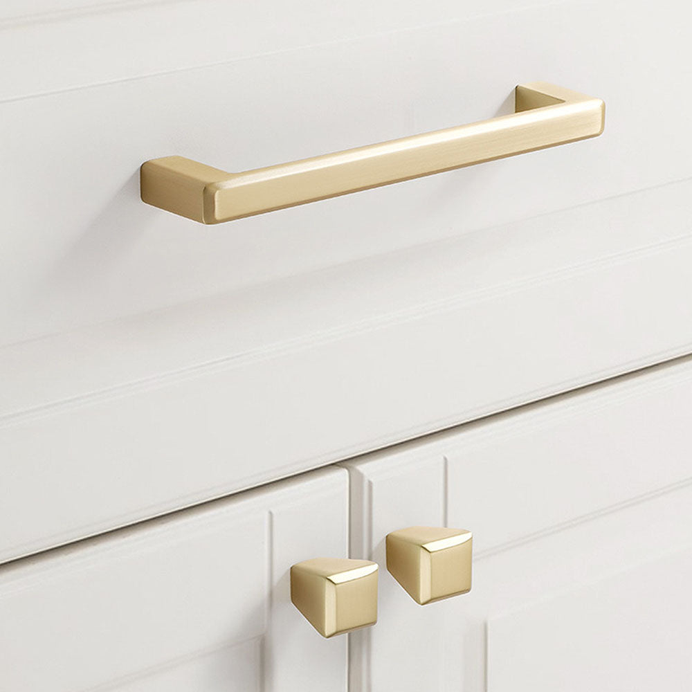 Classic Square Zinc Alloy Kitchen Cabinet Handles and Knobs