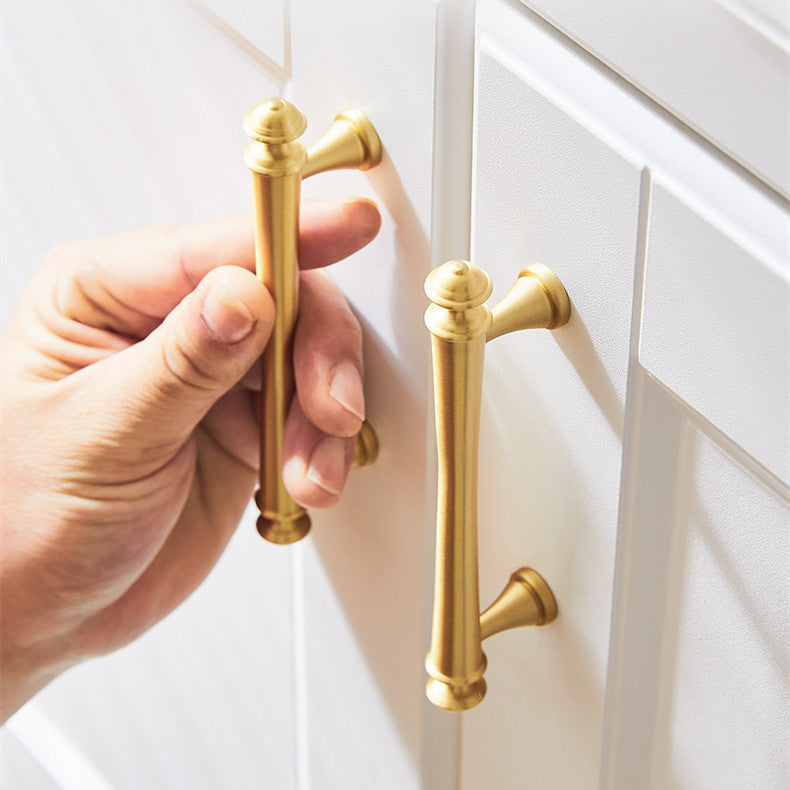 Soild Gold Brass Drawer Pulls Cupboard Cabinet Knobs