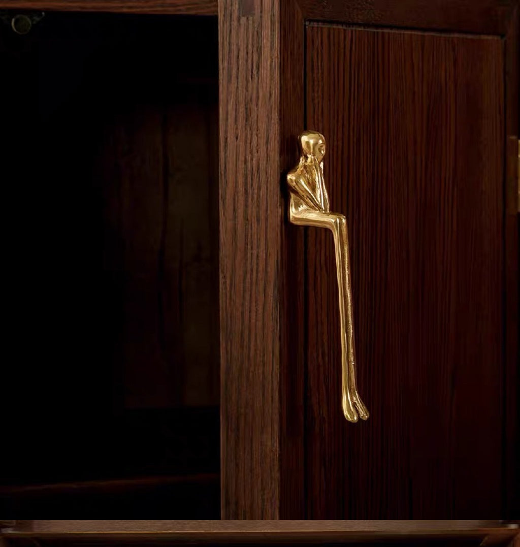 Gold Brass European Thinker Cabinet Pulls And Knobs