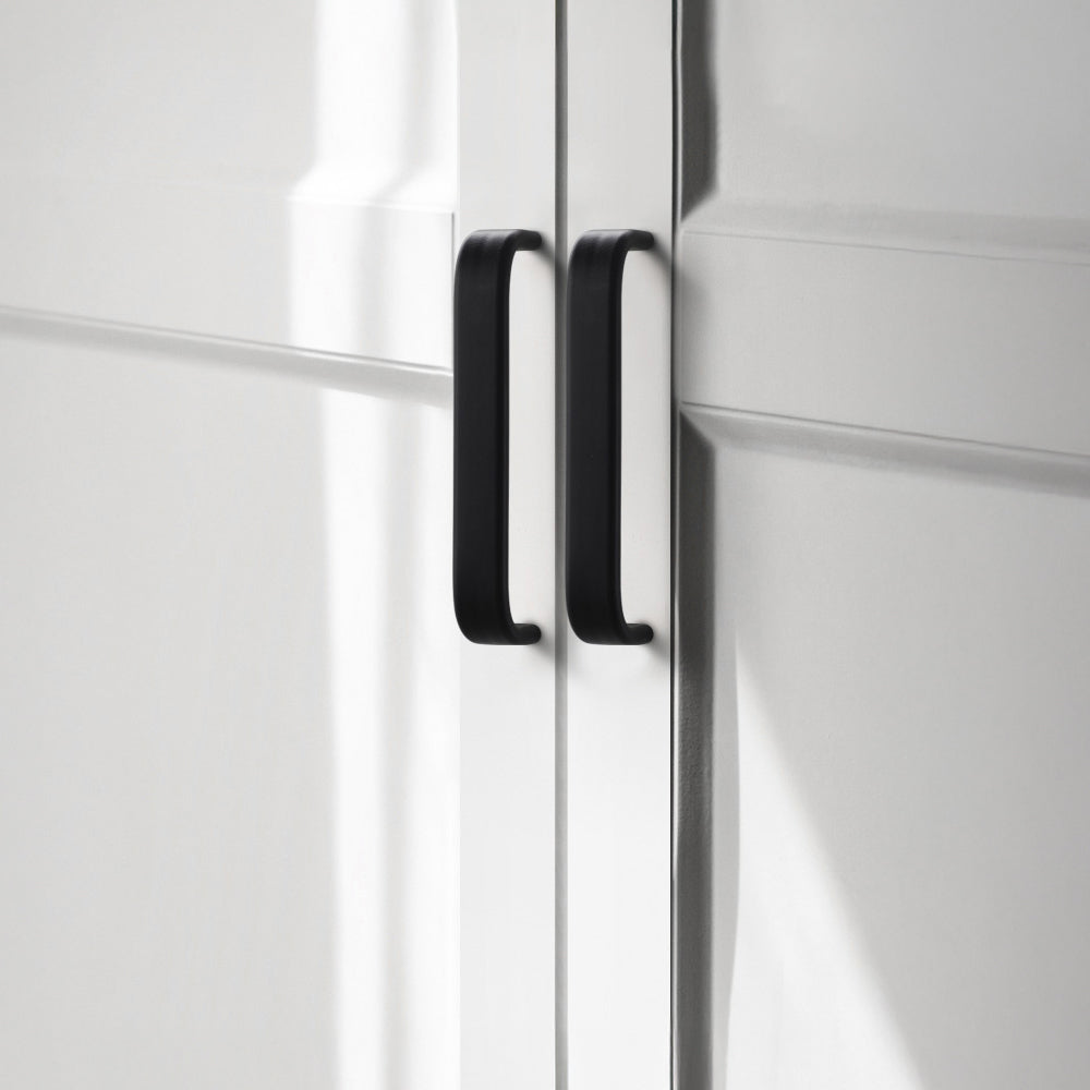 Contemporary Black Aluminum Alloy Kitchen Cabinet Handles