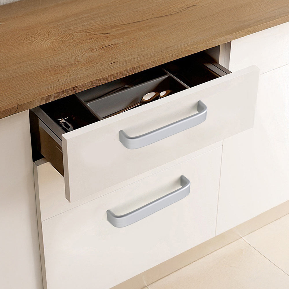 Contemporary Black Aluminum Alloy Kitchen Cabinet Handles