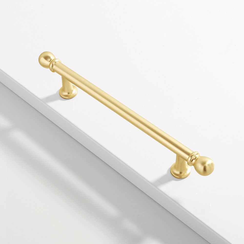 Modern Zinc Alloy Gold Brass Drawer Cabinet Handle