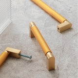 2 Pack Long Two-Color Splicing Aluminum Alloy Cabinet Handles