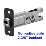 Black Rounded-Corner Square Sliding Pocket Door Lock
