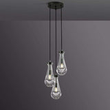 Rain Drops 3 Lights Cord Round Chandelier