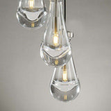 Rain Drops 3 Lights Cord Round Chandelier