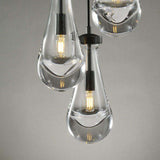 Rain Drops 3 Lights Cord Round Chandelier