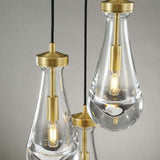 Rain Drops 3 Lights Cord Round Chandelier