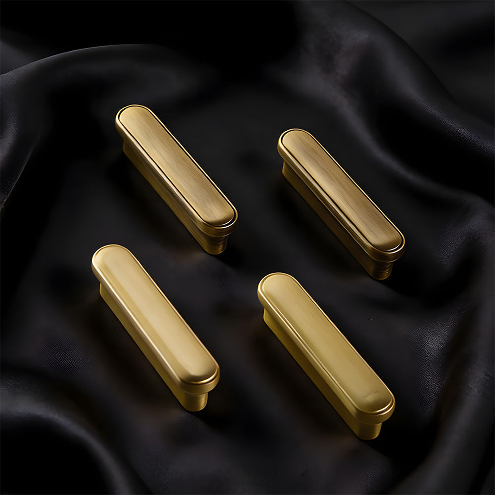 Retro Brass Kitchen Cabinet Edge Pulls