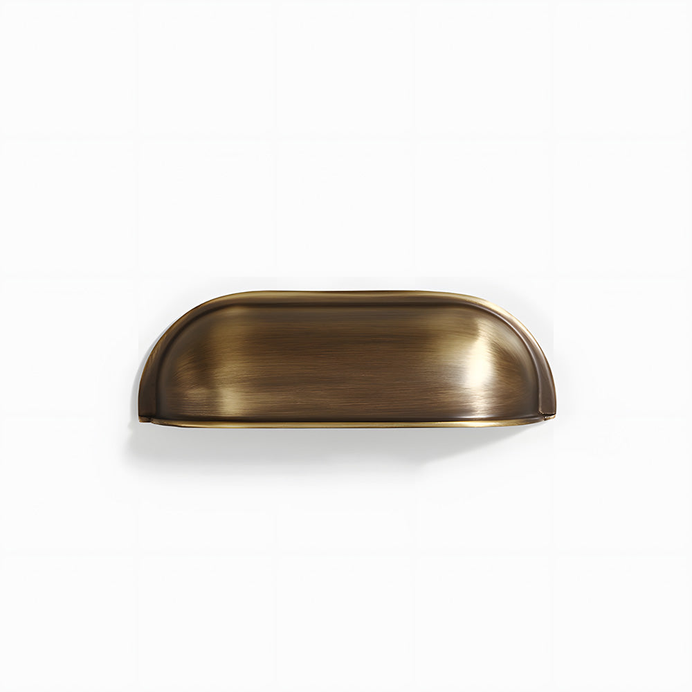 Retro Shell Solid Brass Wardrobe Drawer Cup Pulls