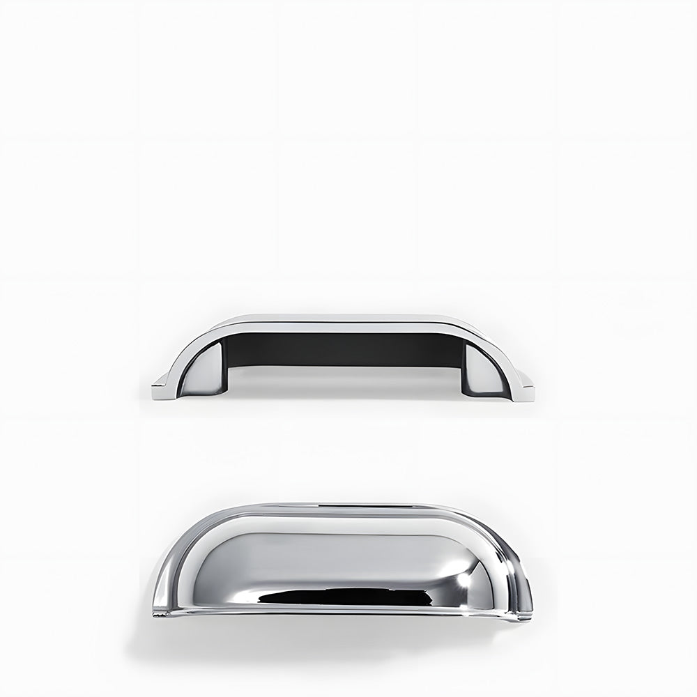 Retro Shell Solid Brass Wardrobe Drawer Cup Pulls