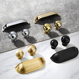Retro Shell Solid Brass Wardrobe Drawer Cup Pulls