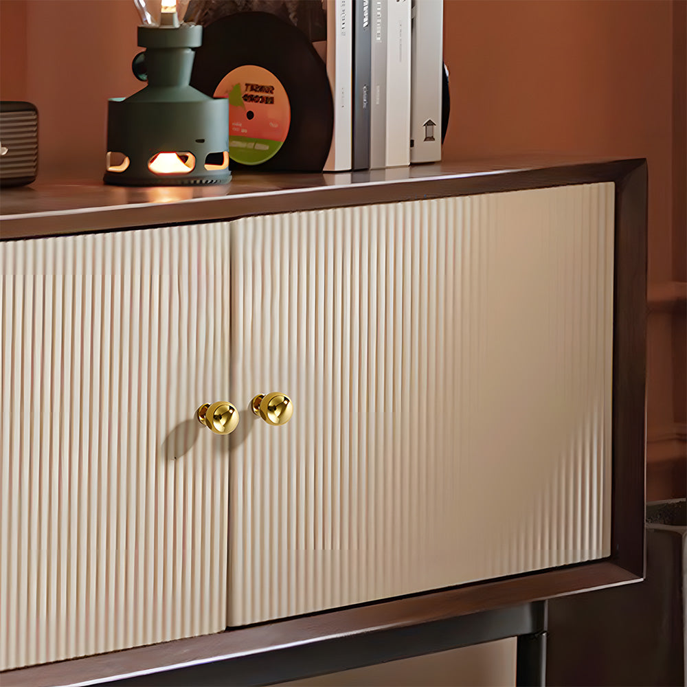 Retro Shell Solid Brass Wardrobe Drawer Cup Pulls