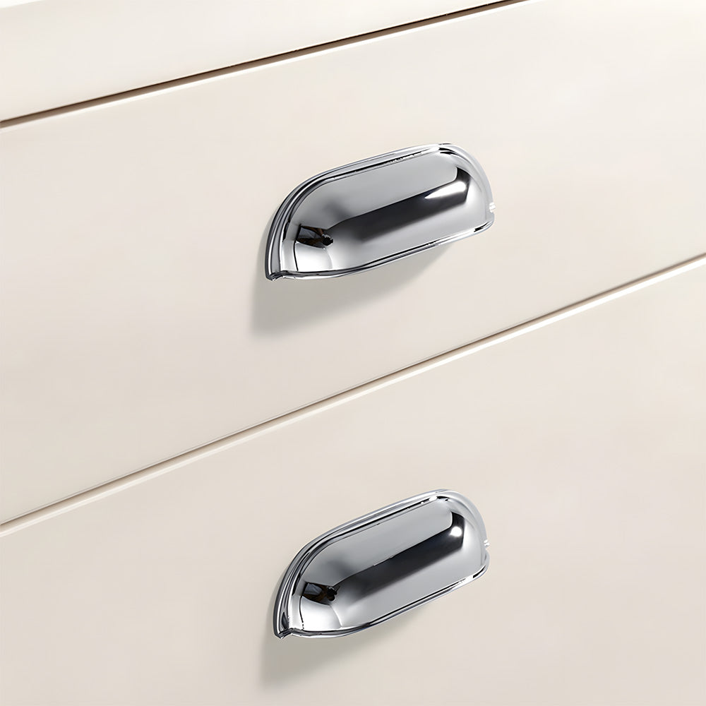 Retro Shell Solid Brass Wardrobe Drawer Cup Pulls