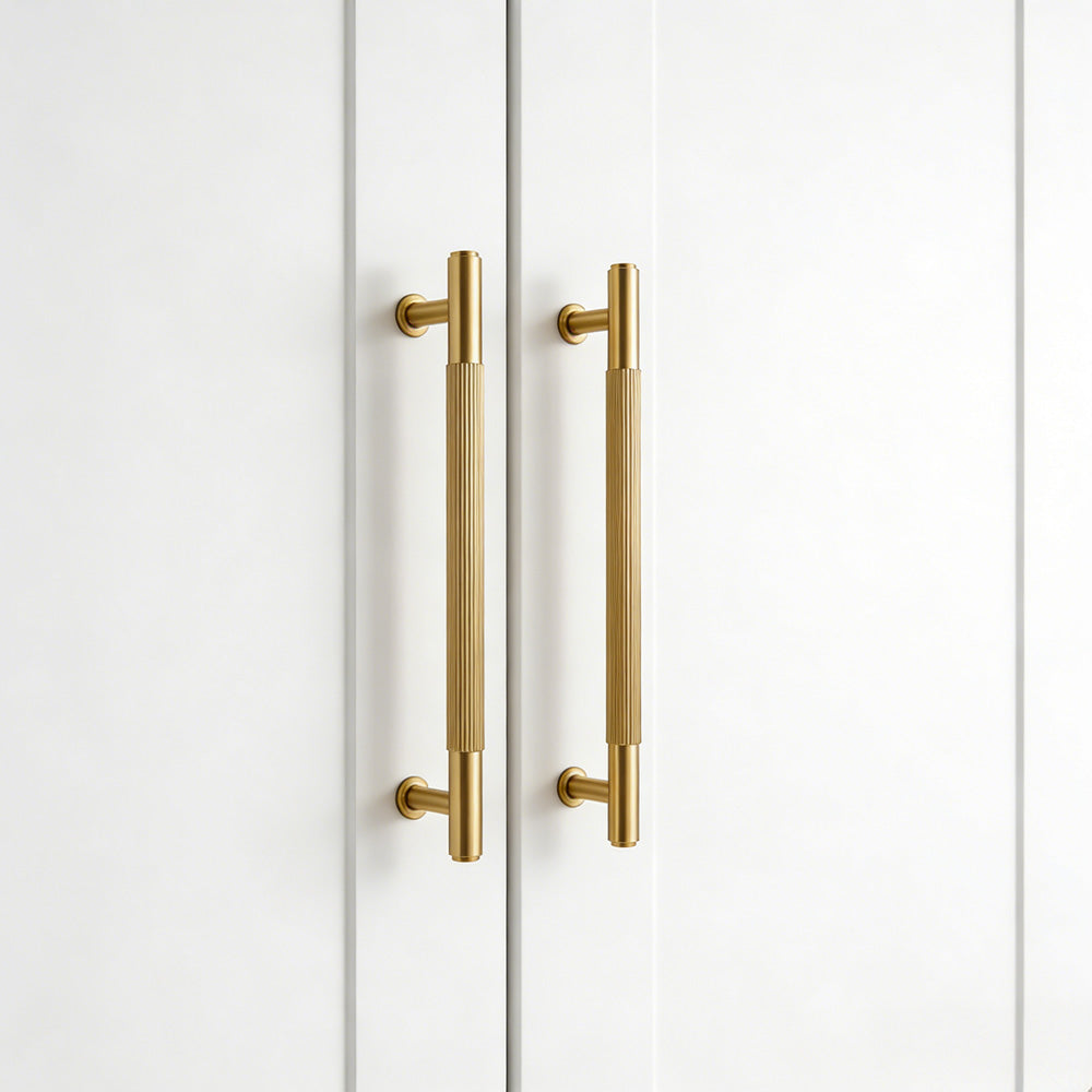 Vintage Lined Aged Bronze Brass Cabinet Pulls