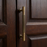 Vintage Lined Aged Bronze Brass Cabinet Pulls