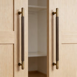 Vintage Lined Aged Bronze Brass Cabinet Pulls