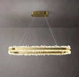 rock crystal oval chandelier