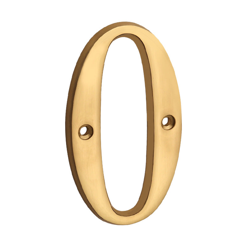 4 Inch Modern Floating Gold Brass House Numbers