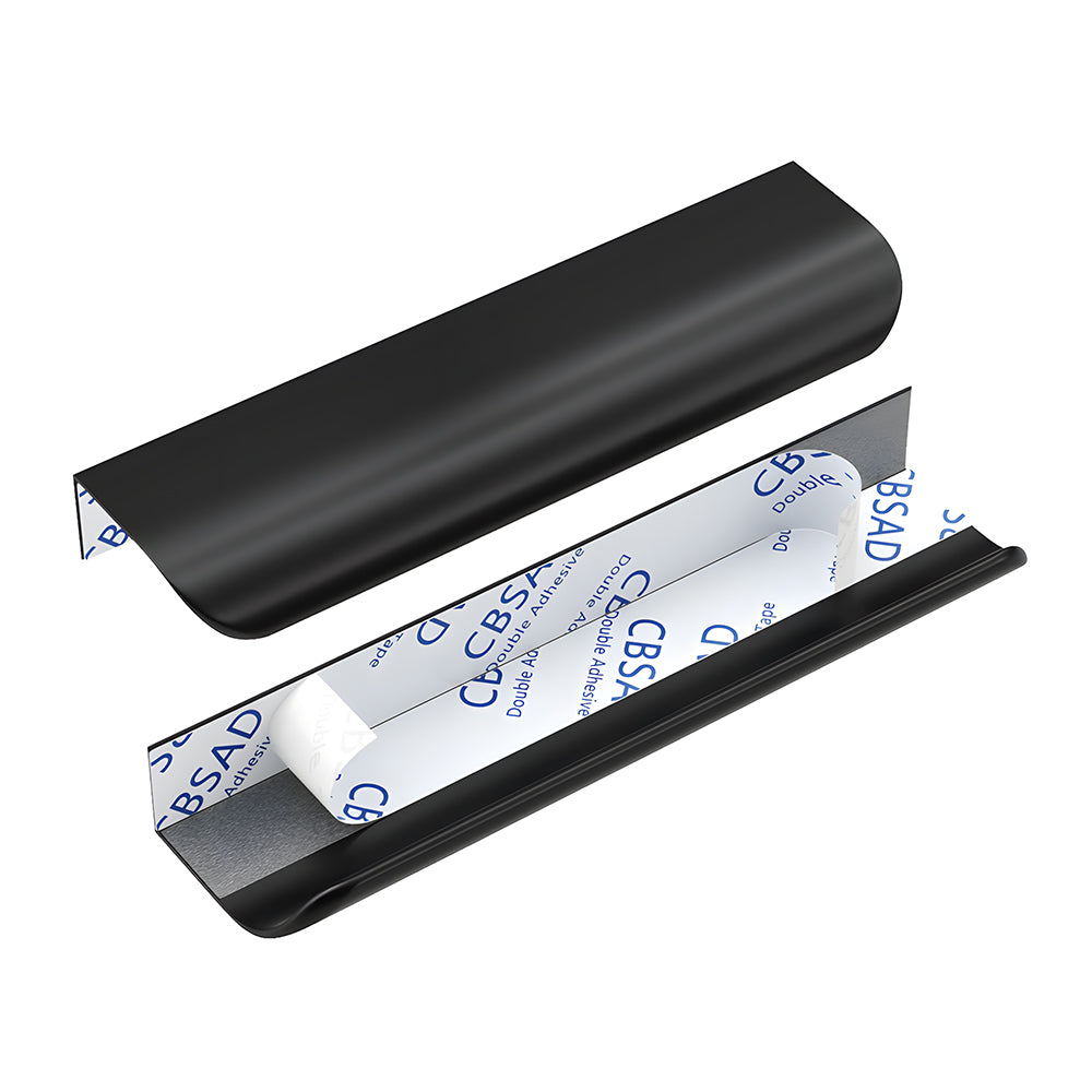 Black Adhesive Cabinet Drawer Finger Edge Pull