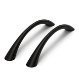 Solid Zinc Alloy Curved Cabinet Handles for Dresser Drawer