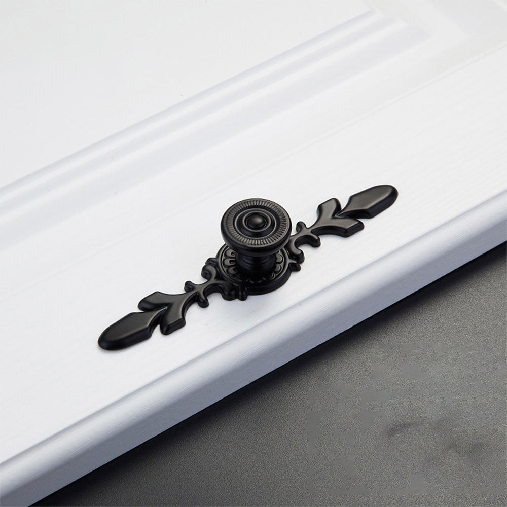 Drawer Pulls Handles Cabinet Door Handle With Plate Flower