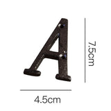 Antique Cast Wrought Iron House Alphabet Letters