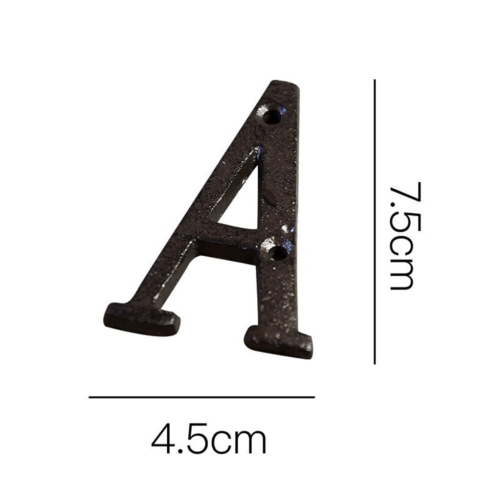 Antique Cast Wrought Iron House Alphabet Letters