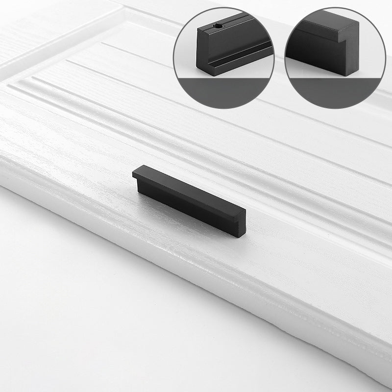 Modern Black Invisible Finger Edge Cabinet Pull