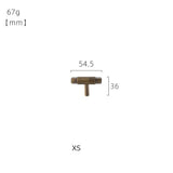 Copper Vintage Striped T-shaped Kitchen Handles