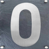 6 Inch Modern Stainless Steel Silver House Numbers